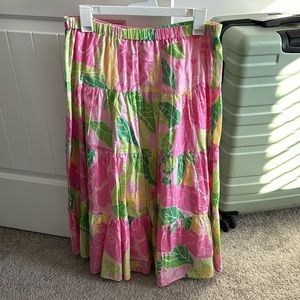 Lilly Pulitzer white label midi skirt